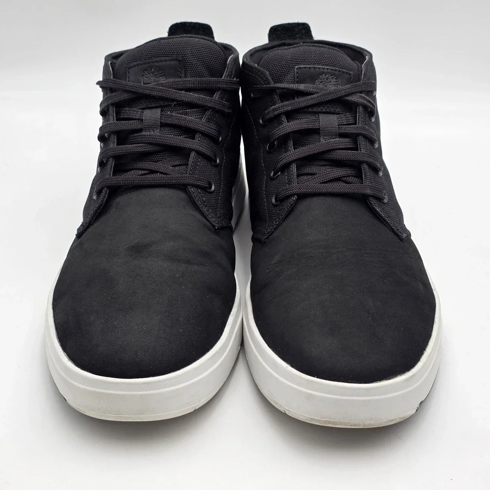 Timberland Mens Davis Square Chukka Black Nubuck Shoes Sneakers Size‎ 11.5 US
